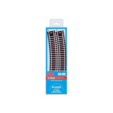 Peco ST2035 HO/OO Setrack Standard Curve 4th Radius (Pack of 8)